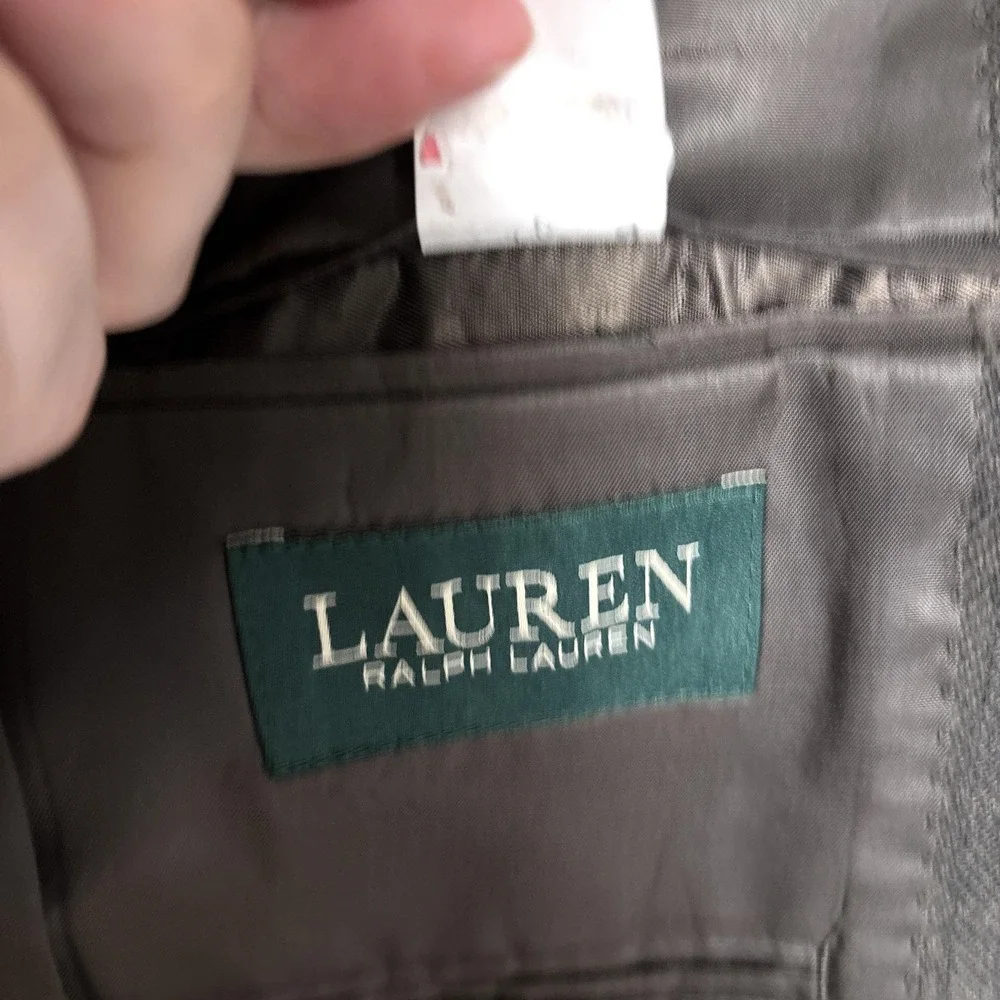 Lauren Ralph Lauren Sport Coat 44R Brown Herringbone Wool Tweed Blazer Jacket